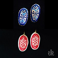 Royal Faux Persian Ceramic clay earrings