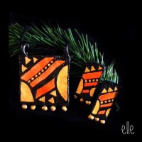 The Tribal Gala Earring and Thread Necklace Set