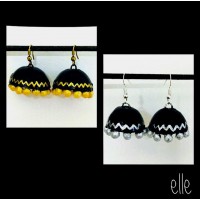  ZigZag Jhumkas in Gold and Silver