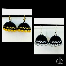  ZigZag Jhumkas in Gold and Silver
